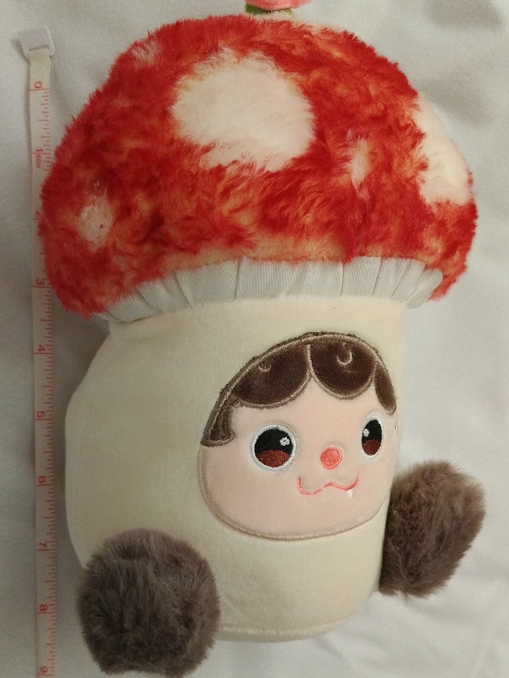 Mushymallow Red Mushroom Plush Pillow Soft Stuffed Toy, Med Size 8" *Box Damage* - Picture 4 of 16